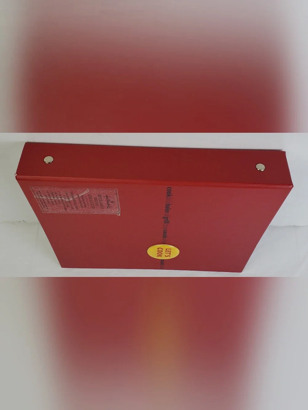 Hallmark Recipe Book Organizer Refillable Tabbed Dividers w/ Recipe Cards - EUC